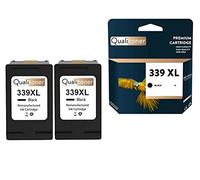 QUALITONER - x2 Cartouches compatibles pour HP 339 XL 339XL (C8767EE) compatibles HP HP DeskJet 5700 5740 5745 5900 5940 5943 5950 6500 6520 6540 6540