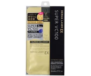 Quality 1st Derma Laser EX Super VC 100 Masque Adhérence Extrême Feuille Masque Hydratant Hydratant et Hydratant pour Soins de la Peau Masque Visage Kit pour Soin Intense (3