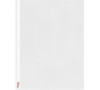 Quality,23752 A4 Perforated Plastic Sleeves Matt Grained Material Transparent Top Opening 65 Micron Polypropylene Pack Of 100