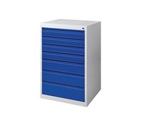 Quality Brand Armoire à tiroirs BK 600 H1000xl600xP600 mm gris/bleu 7 tiroir ...