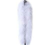 QUALITY COTTON HOUSE 4/6/10 Plis 2 mètres Plumes d'autruche Naturelles Boa Plumas for Costume fête Mariage décoration Plume Accessoire (Color : White, Size : 1 Ply)