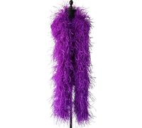 QUALITY COTTON HOUSE 4/6/10 Plis 2 mètres Plumes d'autruche Naturelles Boa Plumas for Costume fête Mariage décoration Plume Accessoire (Color : Purple, Size : 6 Ply)