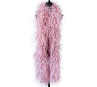 QUALITY COTTON HOUSE 4/6/10 Plis 2 mètres Plumes d'autruche Naturelles Boa Plumas for Costume fête Mariage décoration Plume Accessoire (Color : Light Pink, Size : 6 Ply)