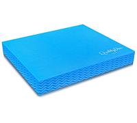 Quality Den Coussin d'équilibre, en mousse souple antidérapante, coussin d'équilibre pour la stabilité et la coordination, manuel d'exercices électroniques (bleu, 40x34x5 cm)