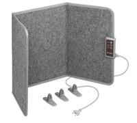 Quality Heating Panneau infrarouge Panneau chauffant pliable mobile - Pour les postes de travail et de siège, contre les jambes froides, 165 W, 3 niveaux de chaleur, rangement facile Panneau