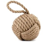 Quality HEAVY Nautical Rope Knot Doorstop - Light Brown by Carousel Home