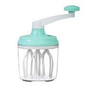 Quality Home Fouet à Oeufs et Séparateurs Mélangeur à Fouet à Manivelle en Plastique pour la Maison - Outil Polyvalent pour Batteur à Oeufs, Mousseur à Lait - Vert ou Turquoise - 11 x 11 x 20 cm