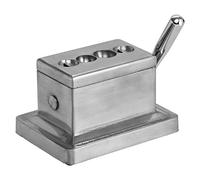 Quality Importers Trading Co. 9305 Coupe-cigares de Table Quad avec Finition brossée, 52 et 60 Anneaux, 52 et 58 mm