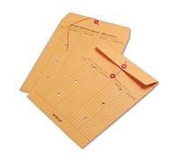 Quality Park Interoffice 63561, lot de 100 enveloppes, papier kraft marron, 10 x 13 cm, avec ficelle et bouton