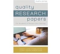 Quality Research Papers - Terry Dwain Robertson - Zondervan - Livre en Anglais - Paperback Terry Dwain RobertsonTerry Dwain Robertson (Auteur)