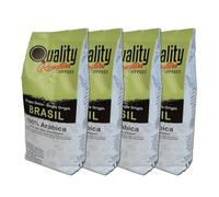 Quality Roasters Coffees. Grains de café naturels. 100% Arabica. Origine unique Brésil. Rôti à la main. Rôti Moyen (4 Kg, Chocolat)