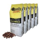 Quality Roasters Coffees. Grains de café naturels. 100% Arabica. Origine unique Colombie. Rôti à la main. Rôti Moyen. (5 Kg, Chocolat)