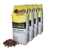 Quality Roasters Coffees. Grains de café naturels. 100% Arabica. Origine unique Colombie. Rôti à la main. Rôti Moyen. (4 Kg, Chocolat)