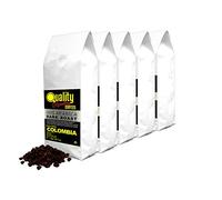 Quality Roasters Coffees. Grains de café naturels. Rôti Noir. 100% Arabica. Origine unique Colombie. Rôti à la main. Torréfaction Foncée. (5000.00, Grammes)