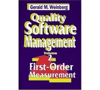 Quality Software Management: First-Order Measurement