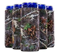 QualityPerfection Lot de 6 manchons isothermes en néoprène de 4 mm d'épaisseur pour boisson fine de 340 ml - Motif de forêt, prêt à imprimer (forêt camouflage)
