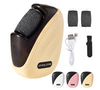 QualityPinnacle Éliminateur de callosités | Rouleau 3D breveté + LED à 3 vitesses | Exfoliation haute fréquence 30 000 tr/min | Portable pour la maison et les voyages | Soin élégant des pieds pour