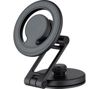 QUALO Support magnétique pour pare-brise Round Noir QUS-S-R-01