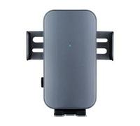 QUALO Support pour téléphone portable de voiture pour grille d'aération avec panneau solaire noir QUS-K-PS-01