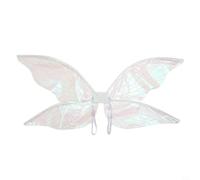 Qualoramall Ailes de cigale colorées pour filles, costume de princesse avec sangles élastiques pour Halloween, fête, spectacle, accessoires de photographie violet, orange, rose (blanc)