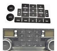 Qualoramall Autocollant de réparation de bouton de climatisation pour 2004-2009 Noir en vinyle avec lettrage blanc pour restaurer les étiquettes de commutateur de tableau de bord délavées