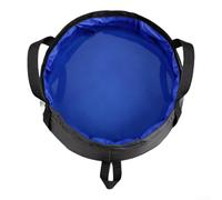 Qualoramall Bassin d'eau pliable de 8,5 l pour camping, randonnée, voyage, bain de pieds portable en nylon 210D, anti-fuite, seau pliable pour extérieur, camping-car, plage, animaux domestiques, rouge
