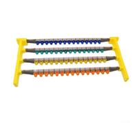 Qualoramall Bee Queen Kit d'élevage Style Barre de support Base pour gestion de ruche Apiculture Outil en plastique jaune pour nouveau support de cellules Queen