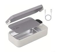 Qualoramall Boîte à déjeuner électrique de 900 ml avec batterie de 7200 mAh, chauffe-aliments en acier inoxydable 304 avec contrôle intelligent de la température, récipient à repas chauffant portable