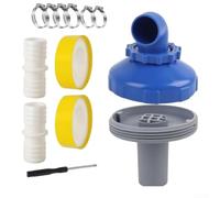 Qualoramall Buse d'entrée de piscine rotative à 360° pour piscine Intex 32/38 mm - Connecteur de débit d'eau réglable avec adaptateurs