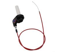 Qualoramall Câble d'accélérateur de moto pour VTT, UTV tout-terrain 50-250 CC avec cordon de tirage Rouge/noir Diamètre intérieur 22 mm 1,2 m Réglable (rouge)