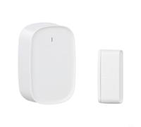 Qualoramall Capteur intelligent de porte et fenêtre pour système d'alarme sans fil Tuya Surveillance en temps réel avec ruban adhésif double face Blanc