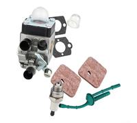 Qualoramall Carburateur pour FS55R FS38 FS45 HS45 BG45 débroussailleuse Souffleuse Tronçonneuse MS171 MS181 avec joint d'étanchéité Spark Fuel Line Kit