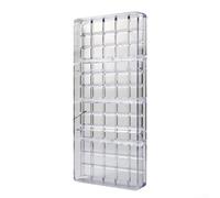 Qualoramall Carrée en polycarbonate transparent pour bonbons au chocolat et gelée, ne se démoulera pas, passe au lave-vaisselle pour cuisine, boulangerie et restau