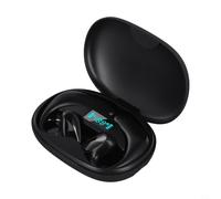 Qualoramall Casque de traduction M8 sans fil avec traduction de langue portable Ins-tant Traduction en langue bleue avec traduction en 144 langues (noir)