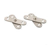Qualoramall Charnières de porte pivotantes à 360 degrés en acier inoxydable argenté robuste pour portes en bois, intérieur, moustiquaire et cadre en aluminium