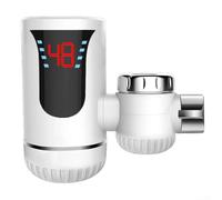 Qualoramall Chauffe-eau électrique sans réservoir d'eau chaude 3 secondes à double usage pour eau chaude instantanée Conçu pour les applications de cuisine et de salle de bain