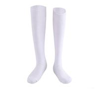 Qualoramall Chaussettes d'escrime professionnelles hautes au genou pour épée feuille d'aluminium avec élastique au niveau du talon renforcé au niveau des orteils en coton respirant pour entraînement