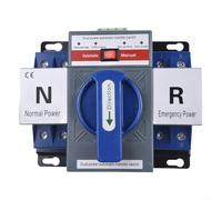 Qualoramall Commutateur de transfert automatique double alimentation 63 A 2 pôles avec fonction de changement de générateur, tension nominale AC400 V, tension de fonctionnement AC220 V, temps de