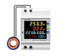 Qualoramall Compteur d'électricité WiFi intelligent sur rail DIN, moniteur d'énergie numérique, écran LCD, télécommande, tension, courant et mesure de puissance pour la maison (type externe)
