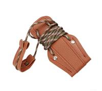 Qualoramall Corde en cuir de vachette pour arc long traditionnel recourbé 155 cm Accessoire de cordage Marron