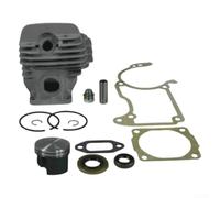 Qualoramall Cylindre de tronçonneuse 44 mm pour piston Kit complet de joints pour modèles 026 MS260 Efficacité énergétique améliorée pour une performance de coupe extérieure fiable