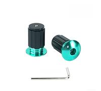 Qualoramall Extrémité de guidon de vélo en alliage d'aluminium pour vélo de route, VTT, vélo pliant, diamètre de la barre de 18 à 20 mm, tige légère polie CNC, rose, noir, rouge, gris, bleu, argent