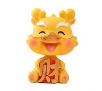 Qualoramall Figurine de dragon en résine pour le Nouvel An chinois 2024 - Décoration de table - Statue Feng Shui - Année du dragon (C)