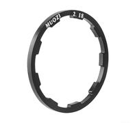 Qualoramall Joint de cassette de vélo en alliage d'aluminium, rondelle de corps de roue libre pour réglage du boîtier de pédalier de moyeu de vélo, épaisseur de 1 à 2,5 mm, noir et rouge (noir 2,18 mm