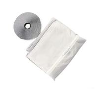 Qualoramall Joint de fenêtre AC de 3 m avec double fermeture éclair pour climatiseur portable, déshumidificateur et sèche-linge sur battant inclinable, bande d'isolation blanche résistante aux