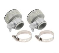 Qualoramall Kit d'adaptateur de conversion de tuyau pour Intex B-Series 25009 convertit des raccords de 3,2 cm à 3,8 cm avec paire de connecteurs de tuyau de piscine de 38 mm, pièces de rechange