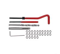 Qualoramall Kit de réparation de filetage métrique M6 x 1,0 mm, compatible avec perceuse, taraud installation pour moteur, acier, aluminium, fer, filetage endommagé, outil de fixation