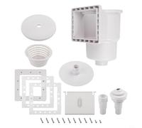 Qualoramall Kit d'écumoire murale pour piscine hors sol SP1091LX de 15,2 cm avec plaque d'aspiration et adaptateur de tuyau, construction en plastique ABS résistant aux UV pour enlever efficacement