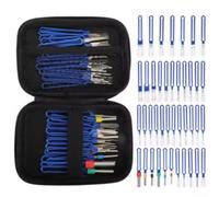 Qualoramall Kit d'outils de démontage de terminal automobile 41 pièces 14 broches simples 20 doubles broches 1 extracteur triple broche 6 outils de boîtier en métal et plastique poignée ergonomique
