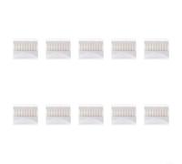 Qualoramall Lot de 10 brosses de nettoyage pour pommeau de douche avec poils en nylon en spirale pour robinets de salle de bain, haut-parleurs et trous cosmétiques Blanc